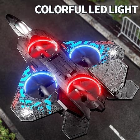 Keenbey RC Fighter Jet Plane for Kids & Adults – Remote Control Airplane with 360° Flip & LED Lights