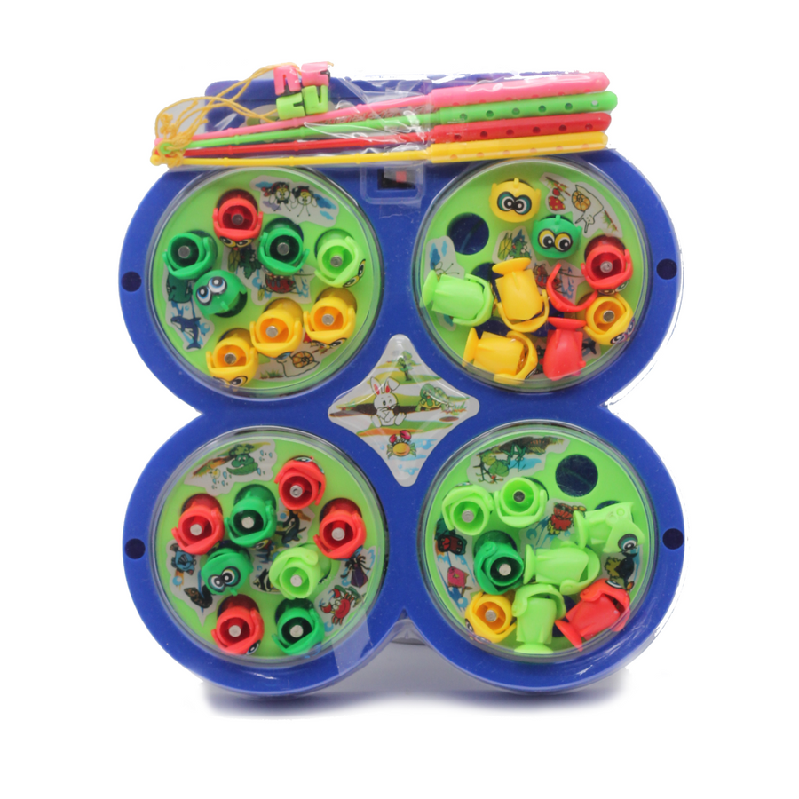 Fishing Game with Rotating Board Toy for Kids