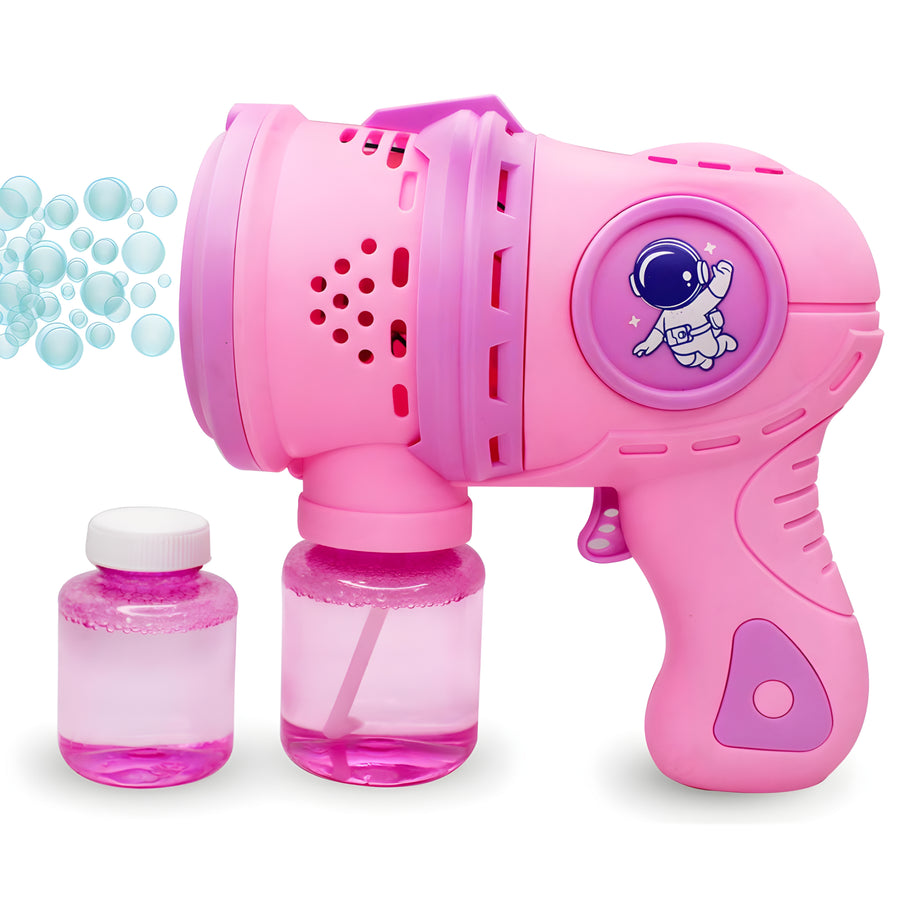 Automatic Bubble Gun for Kids – Leak-Proof Space Bubble Blower with LED Lights | Fun Bubble Maker Toy for Boys & Girls