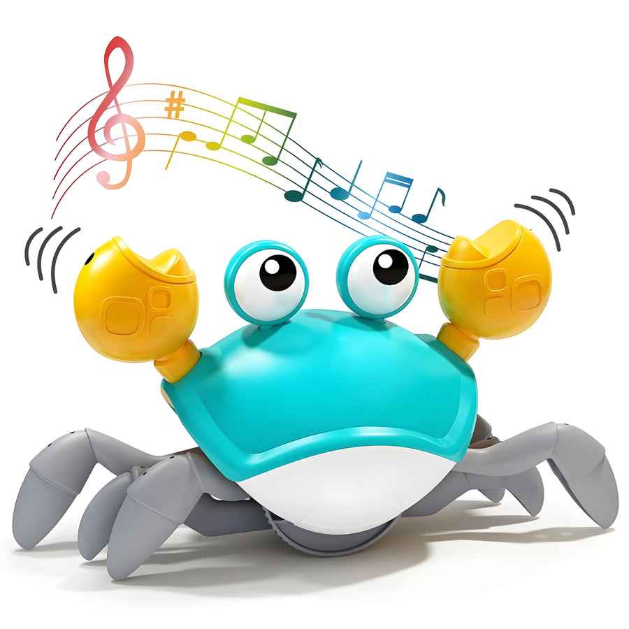 Crawling Crab Baby Toy – Interactive Musical Learning Toy with LED Lights & Rechargeable Battery | Fun Moving Crab Toy for Infants, Toddlers & Kids