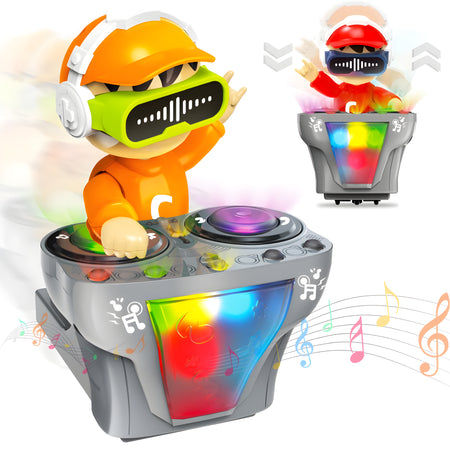 DJ Coco Dancing Robot Toy for Kids – Musical Light-Up Sound Toy with Bump & Go Action | Fun Battery-Operated Gift for Boys & Girls