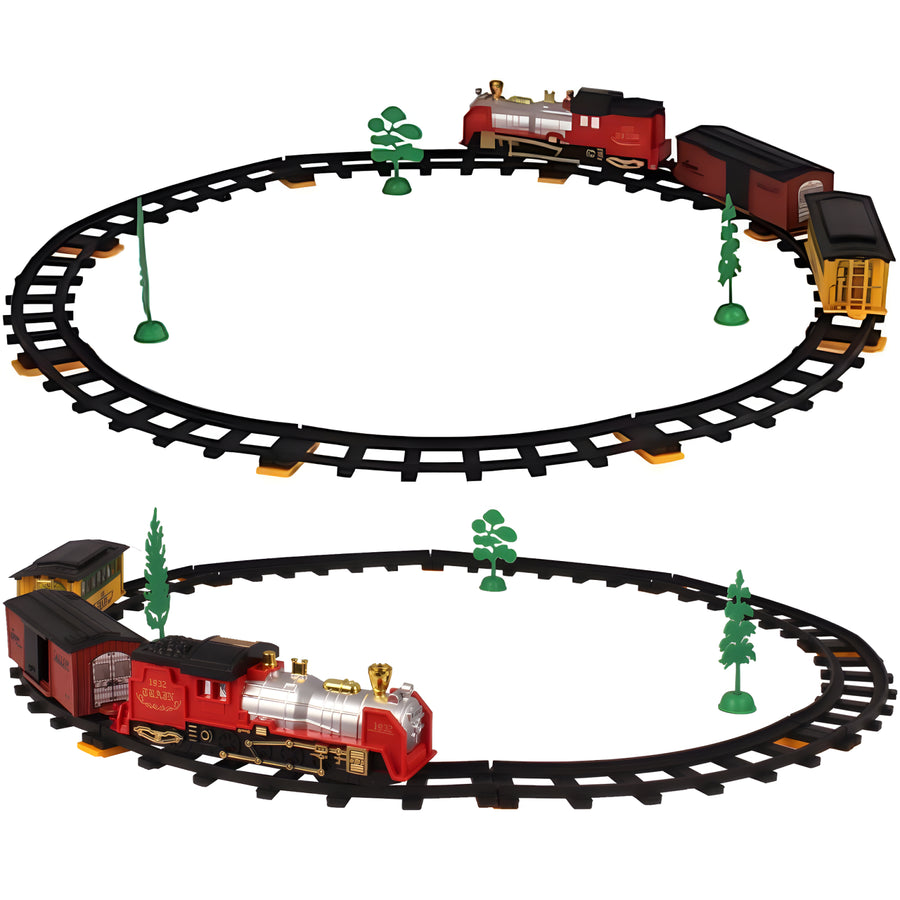 Train World Battery Operated Toy Train Set – 27-Piece Track & Engine Set for Kids (3+ Years)