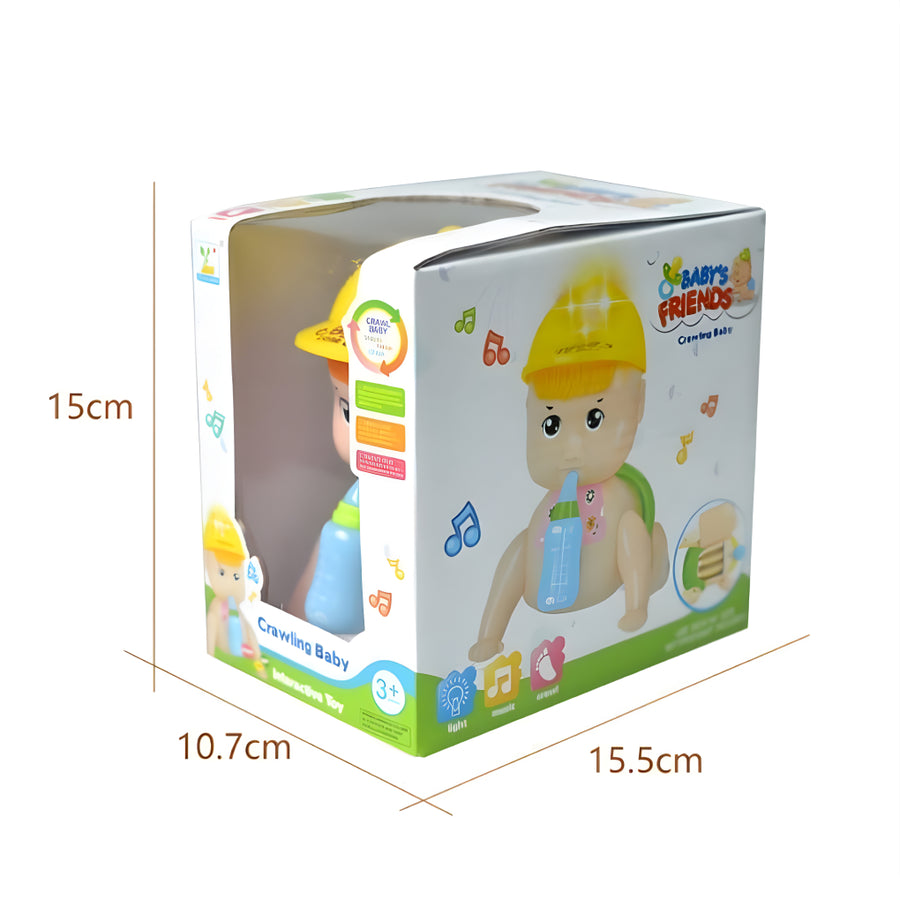 Crawling Baby Toy with Music and Flashing 3D Light Sound Musical Toy Toddler Baby, Kids Running and Weeping Baby Crawling Attractive Naughty Toy for Kids
