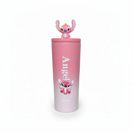 Angel & Stitch Insulated Steel Tumblers | 710ml | Cute Cartoon Design | Leak-Proof
