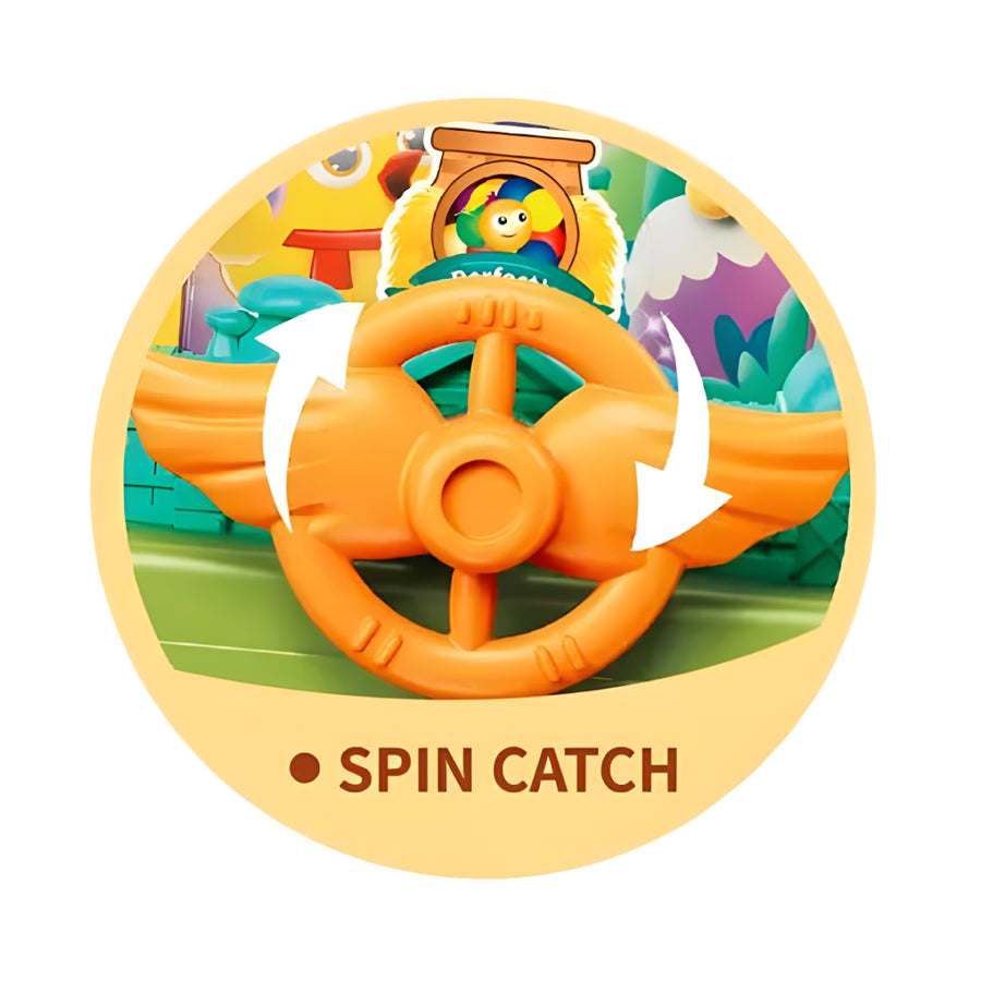 Electric Catch Ball Game Machine for Kids – Interactive Tabletop Reaction Toy with Rotating Chicken & Spin Catch Wheel (1 Pc, Random Color)