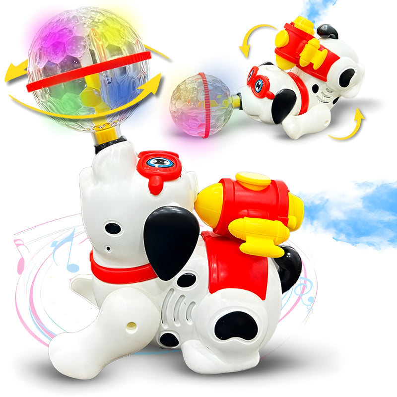 Musical Dancing Puppy Toy with Mist, Lights & 360° Rotation for Kids