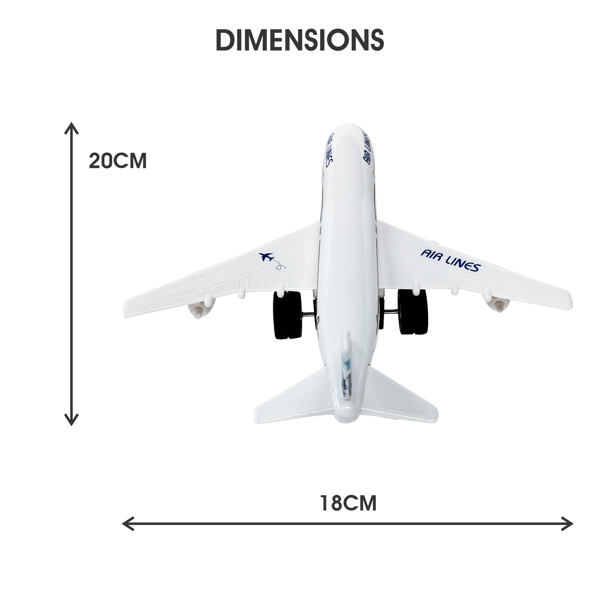 Plastic Plane, Friction Powered Aeroplane, Unbreakable Big Size Airbus, Pull Along, Pull Back, Push and Go Crawling Toys for Boys and Girls