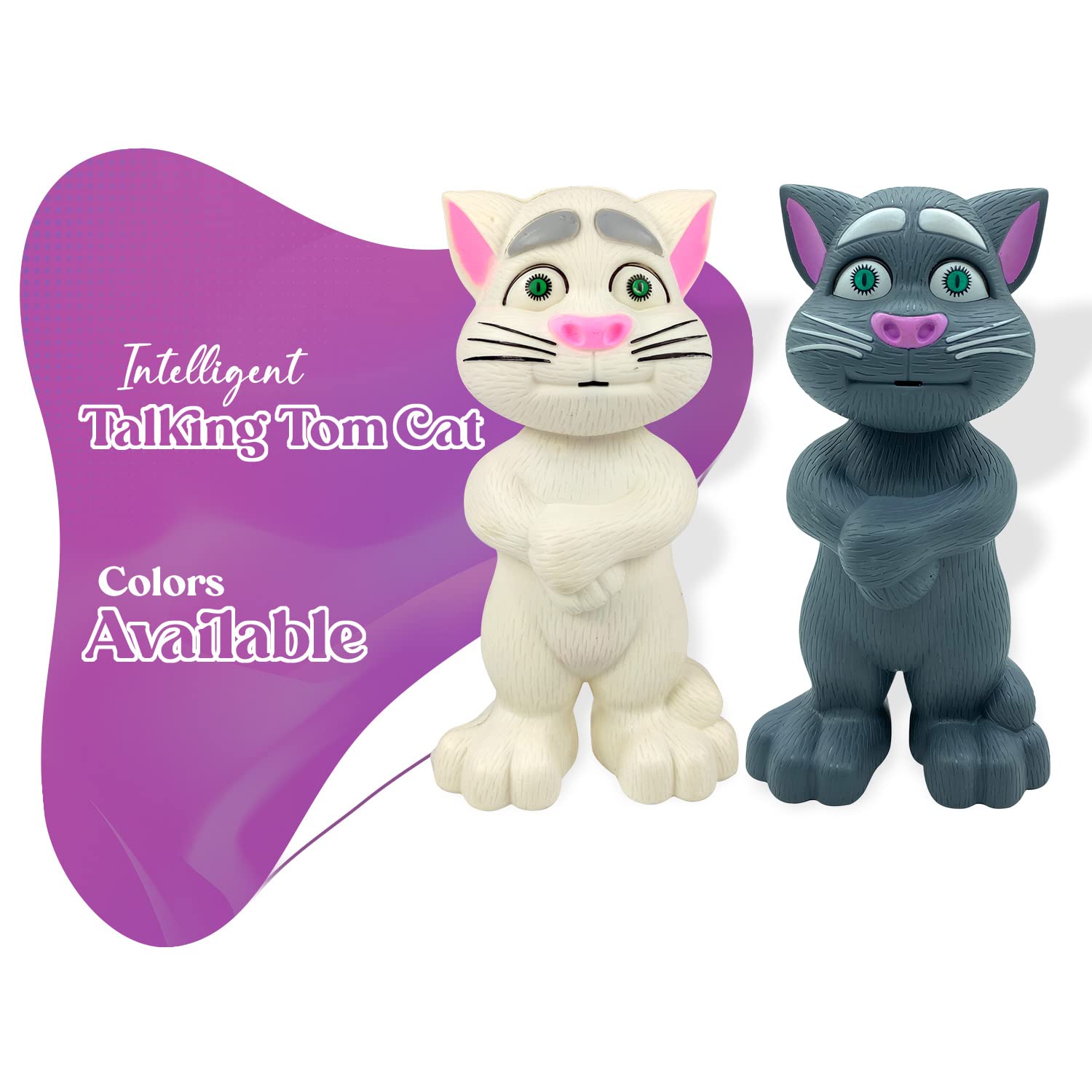 Intelligent Talking Tom Cat, Speaking Robot Cat Repeats What You Say, Touch Recording Rhymes and Songs, Musical Cat Toy for Kids