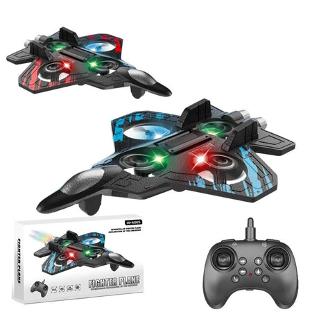 Keenbey RC Fighter Jet Plane for Kids & Adults – Remote Control Airplane with 360° Flip & LED Lights