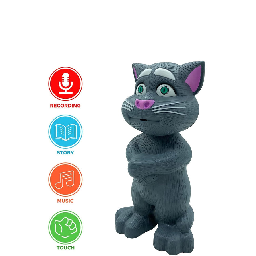 Intelligent Talking Tom Cat, Speaking Robot Cat Repeats What You Say, Touch Recording Rhymes and Songs, Musical Cat Toy for Kids