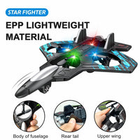 Keenbey RC Fighter Jet Plane for Kids & Adults – Remote Control Airplane with 360° Flip & LED Lights
