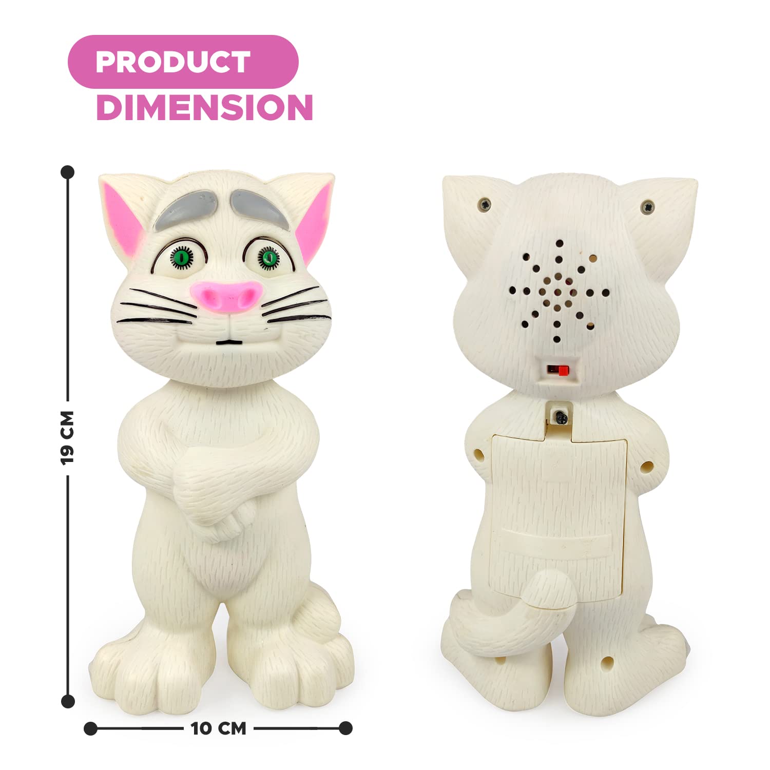 Intelligent Talking Tom Cat, Speaking Robot Cat Repeats What You Say, Touch Recording Rhymes and Songs, Musical Cat Toy for Kids