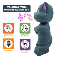 Intelligent Talking Tom Cat, Speaking Robot Cat Repeats What You Say, Touch Recording Rhymes and Songs, Musical Cat Toy for Kids

