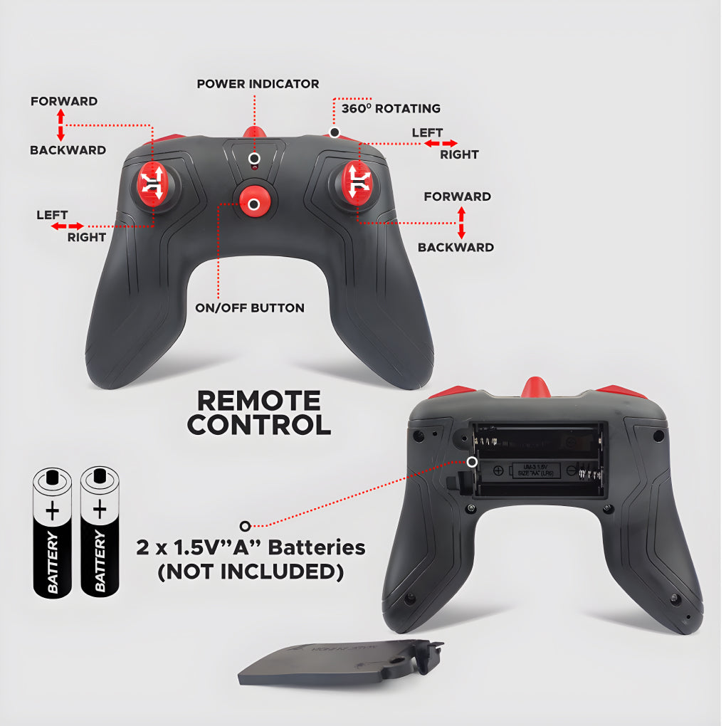 360° Car Double Sided Rotating RC Stunt Car, Remote Control Car Toy with in-Built Rechargeable Battery, USB Cable, Screw Driver & Light for Kids