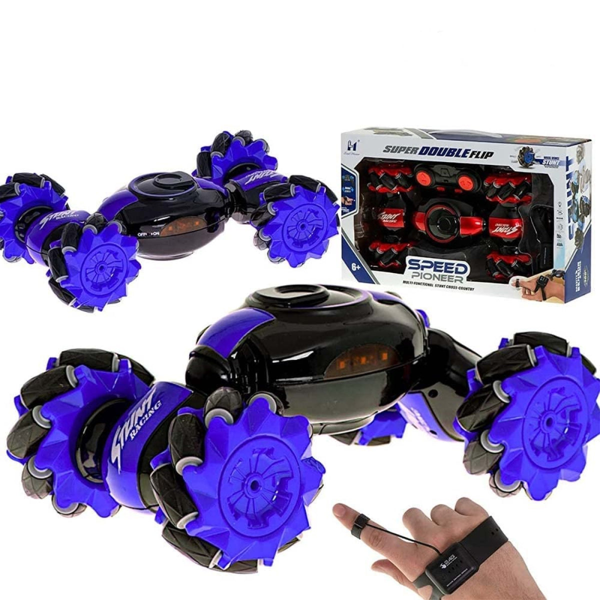 Stunt Car Twisting Drift Gesture Sensor Watch Control Toy Cars Flips with Lights Music