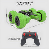 360° Car Double Sided Rotating RC Stunt Car, Remote Control Car Toy with in-Built Rechargeable Battery, USB Cable, Screw Driver & Light for Kids
