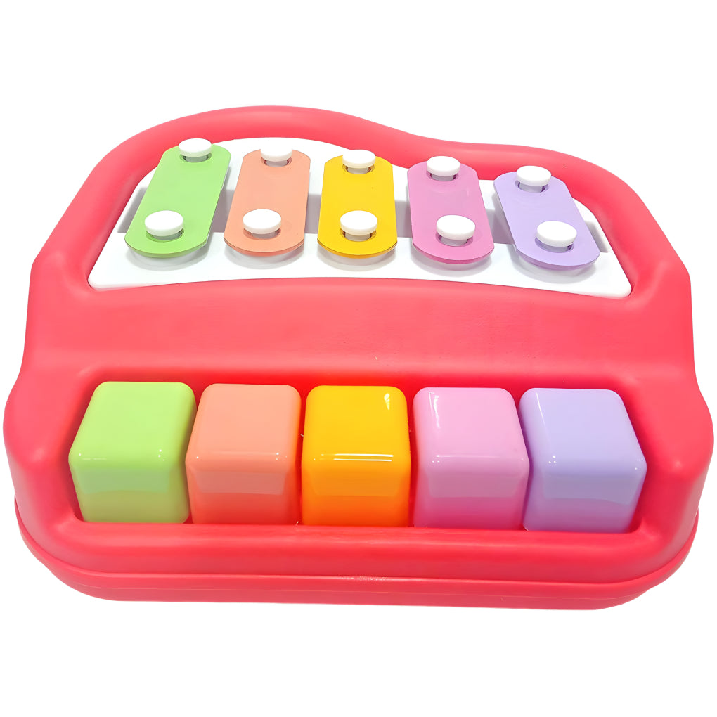 2-in-1 Xylophone &amp; Piano Musical Toy for Kids – Colorful Keys, Mallets &amp; Crisp Tones | Safe Musical Development Toy for Ages 1+