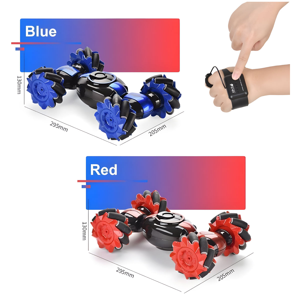 Stunt Car Twisting Drift Gesture Sensor Watch Control Toy Cars Flips with Lights Music