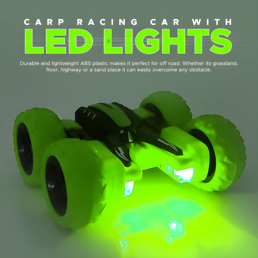 360° Car Double Sided Rotating RC Stunt Car, Remote Control Car Toy with in-Built Rechargeable Battery, USB Cable, Screw Driver & Light for Kids