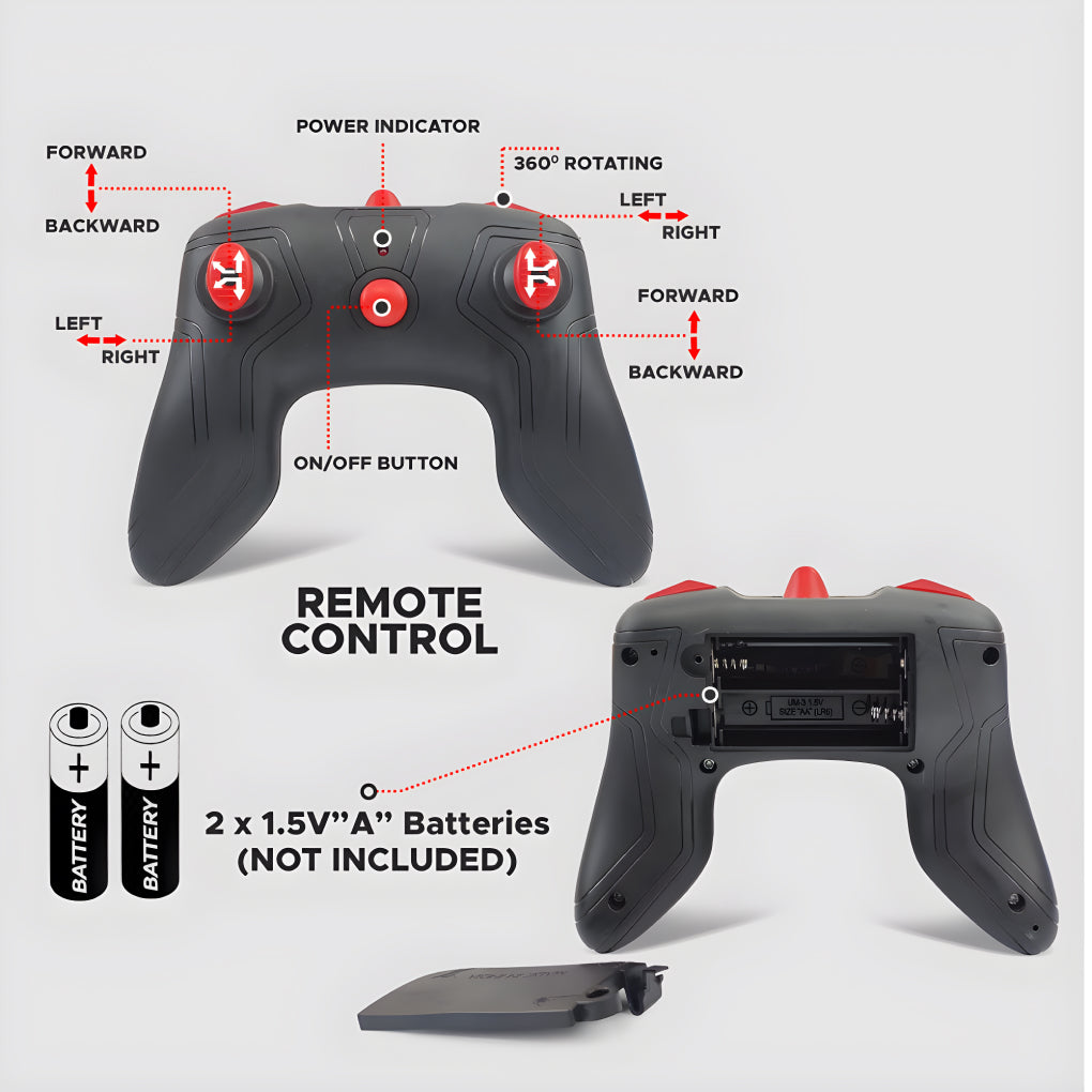 360° Car Double Sided Rotating RC Stunt Car, Remote Control Car Toy with in-Built Rechargeable Battery, USB Cable, Screw Driver & Light for Kids