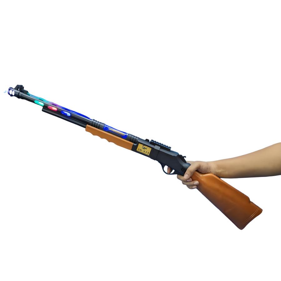 AK-818 Machine Gun Toy for Kids – With LED Lights, Music, Realistic Vibration &amp; Detachable Strap