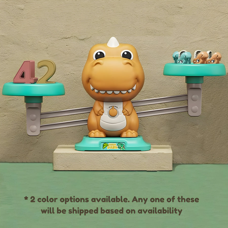 Dinosaur Fishing & Balance Scale Toy Set – 2-in-1 Educational Math & Motor Skills Game for Kids (42 Pieces)