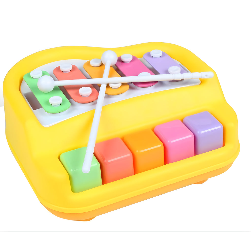 2-in-1 Xylophone &amp; Piano Musical Toy for Kids – Colorful Keys, Mallets &amp; Crisp Tones | Safe Musical Development Toy for Ages 1+