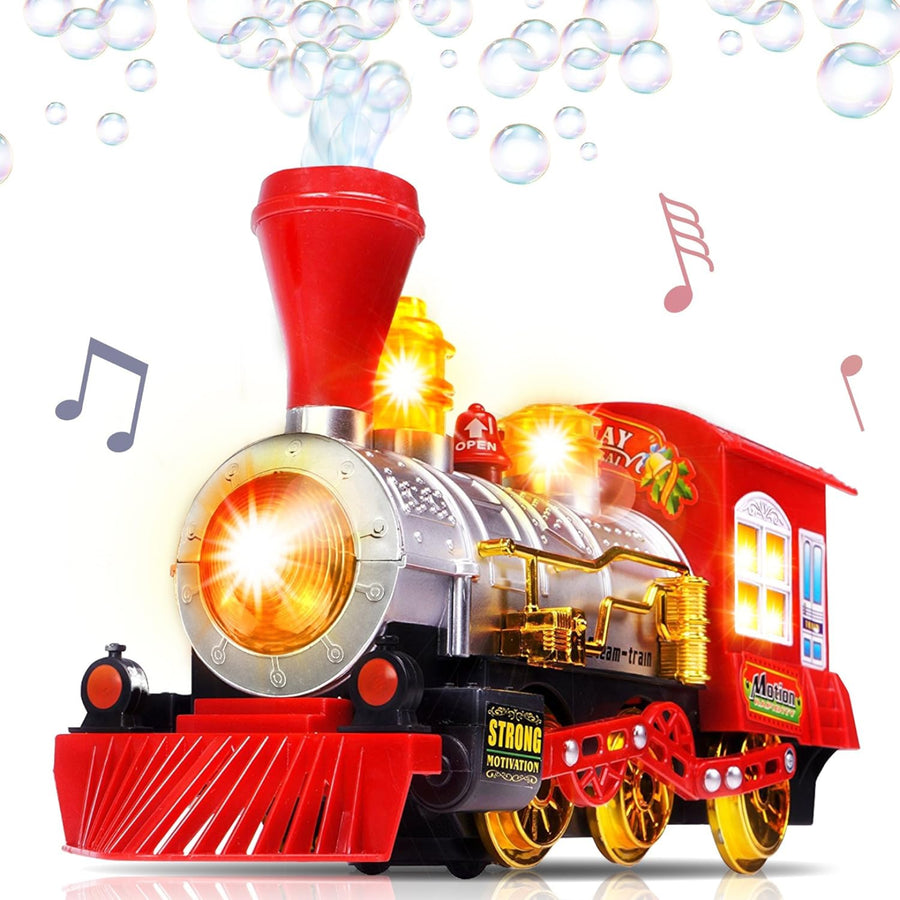 Electric Bubble Steam Train Toy for Kids – Lights, Music & Motion | Bubble-Blowing Locomotive Engine with Sound Effects