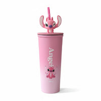 Angel & Stitch Insulated Steel Tumblers | 710ml | Cute Cartoon Design | Leak-Proof
