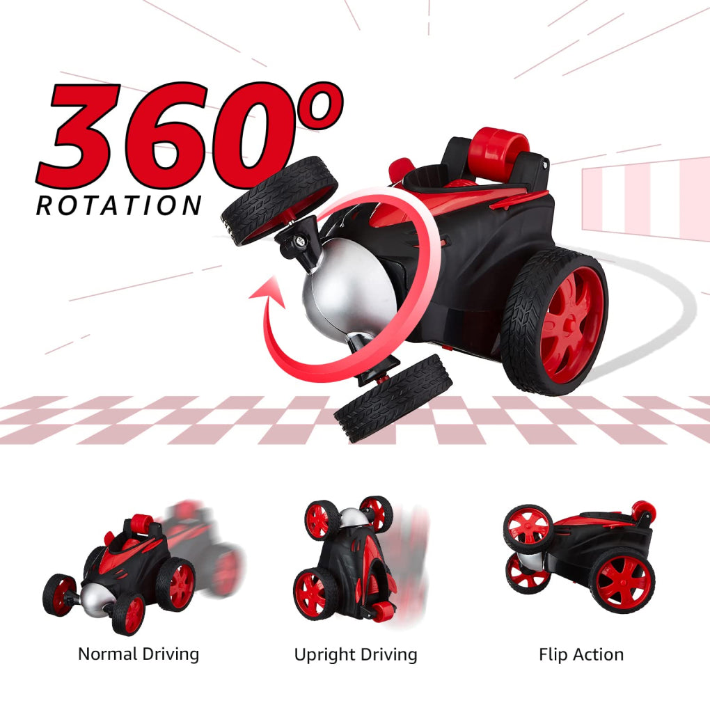 Revolving Remote Car Rechargeable Remote Control Stunt Car for Kids | Spins 360 Degrees ...