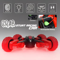 360° Car Double Sided Rotating RC Stunt Car, Remote Control Car Toy with in-Built Rechargeable Battery, USB Cable, Screw Driver & Light for Kids
