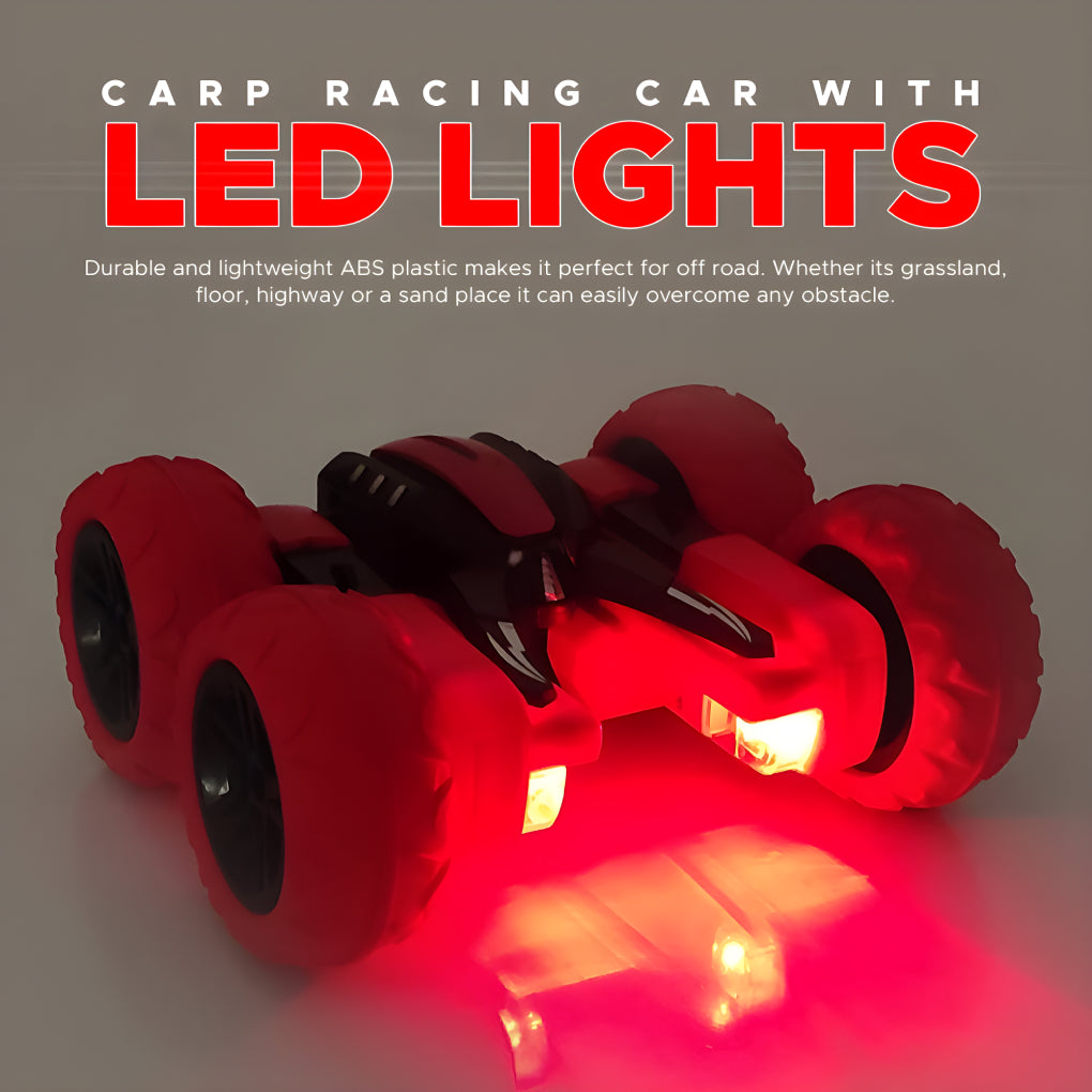 360° Car Double Sided Rotating RC Stunt Car, Remote Control Car Toy with in-Built Rechargeable Battery, USB Cable, Screw Driver & Light for Kids