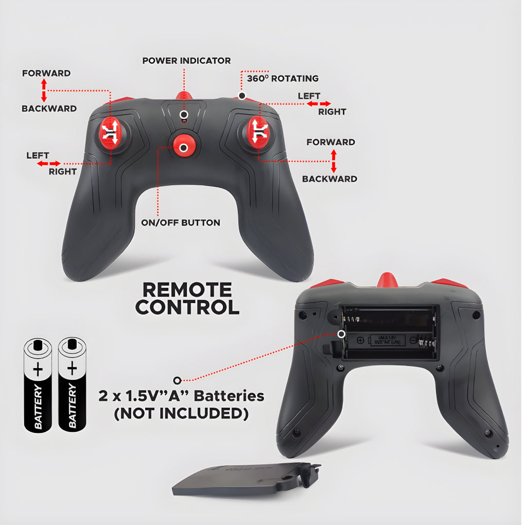 360° Car Double Sided Rotating RC Stunt Car, Remote Control Car Toy with in-Built Rechargeable Battery, USB Cable, Screw Driver & Light for Kids