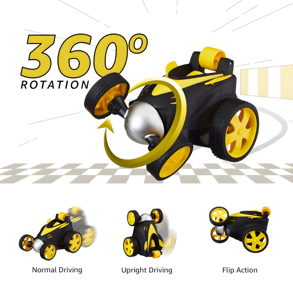 Revolving Remote Car Rechargeable Remote Control Stunt Car for Kids | Spins 360 Degrees ...