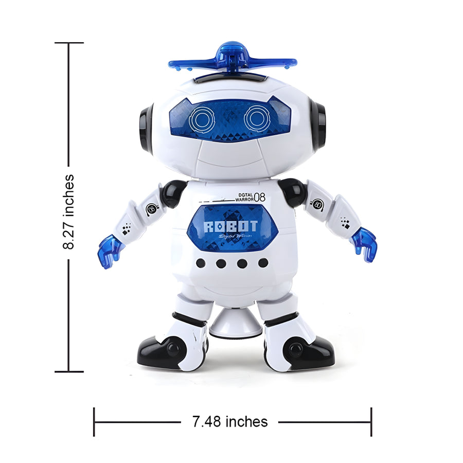 Dancing Robot Toy for Kids – 360° Rotation, 3D Flashing Lights, Music & Interactive Movement | Safe & Educational Fun for Toddlers