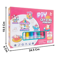 DIY Crystal Pendant Art Kit for Kids – 6 Paints, 6 Pendants & Accessories
