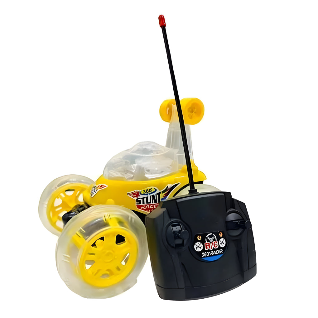 Remote Control Stunt Car 360° Rotating Rolling Radio Control Race Car with Lights and Music for Kids Girls Boys