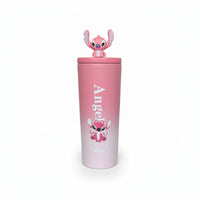Angel & Stitch Insulated Steel Tumblers | 710ml | Cute Cartoon Design | Leak-Proof
