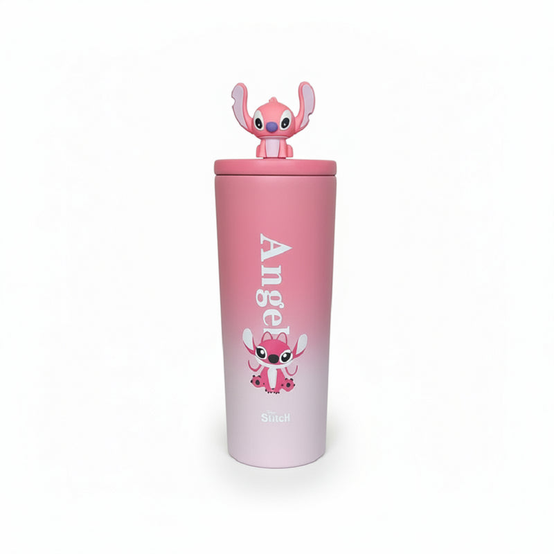 Angel & Stitch Insulated Steel Tumblers | 710ml | Cute Cartoon Design | Leak-Proof