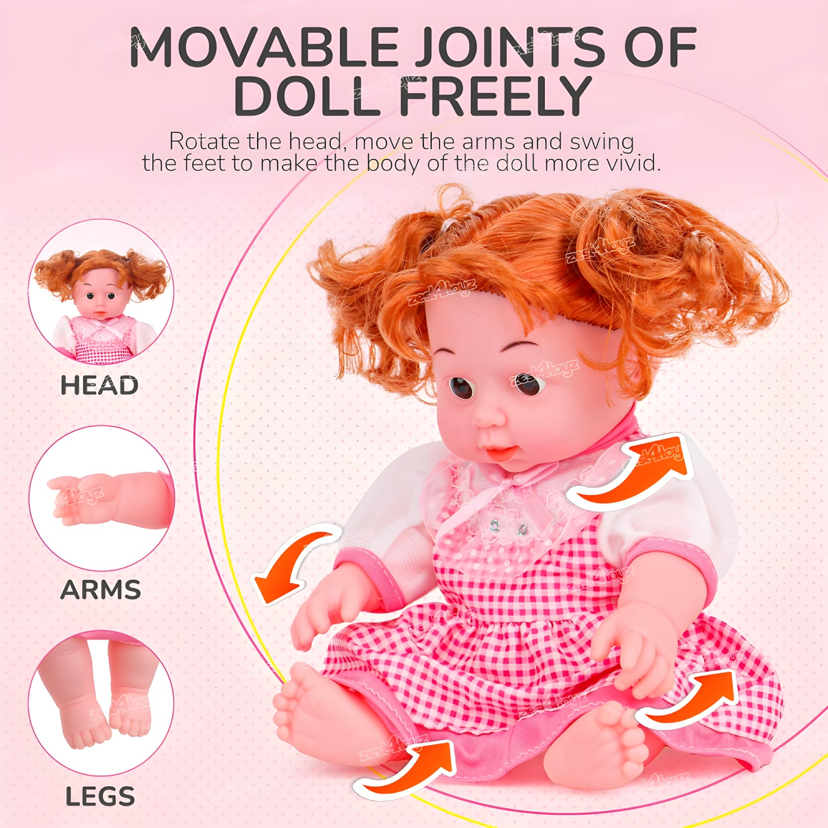 Baby Doll Doctor Set – 8-Piece Pretend Play Medical Kit with Doll, Stethoscope, Syringes & Accessories for Kids