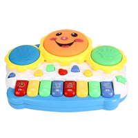 Drum Keyboard Musical Piano Toy for Kids – With Flashing Lights, Animal Sounds &amp; Educational Songs
