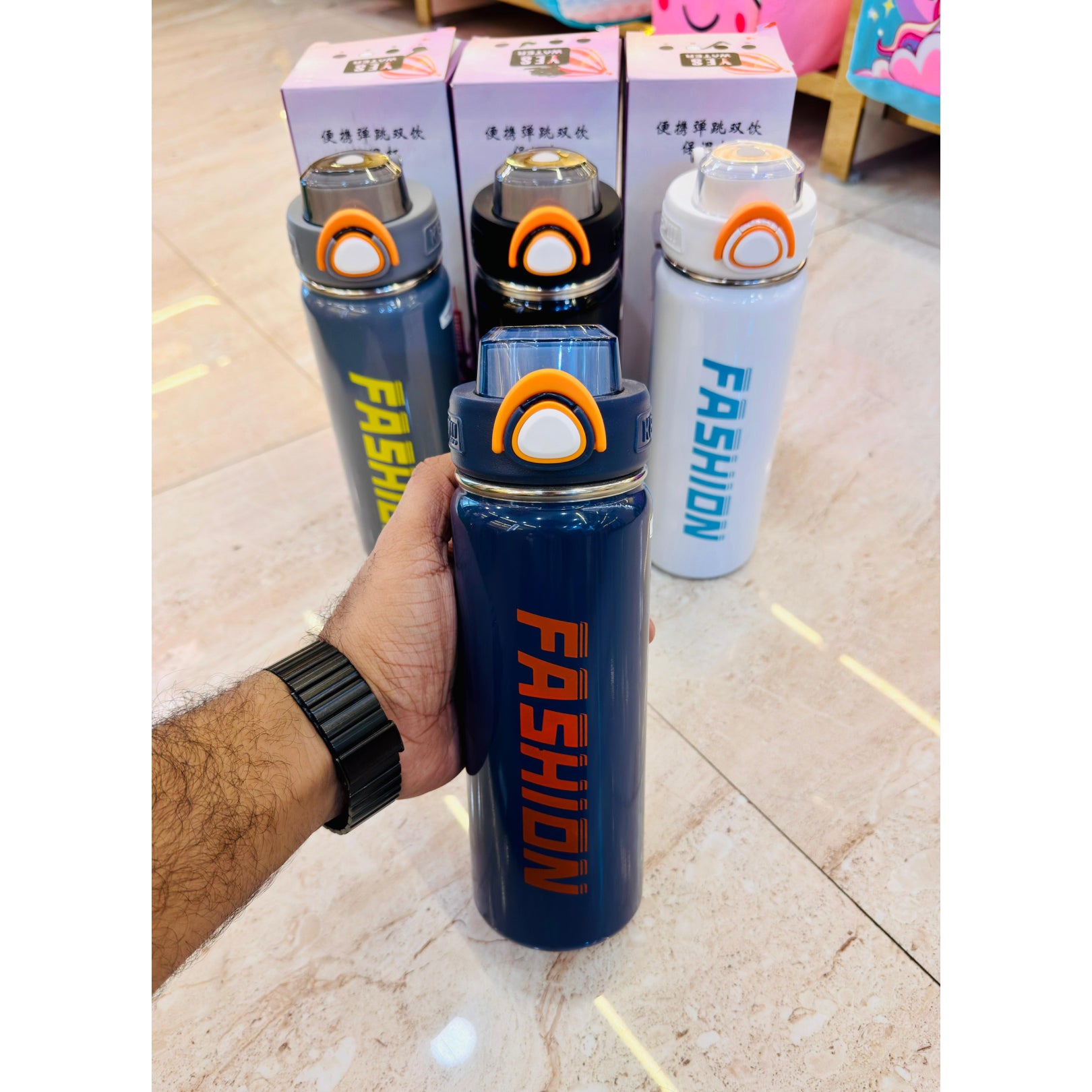 Keenbey Fashion Insulated Stainless Steel Bottle – 680ml Steel Sipper Bottle with Straw | Hot & Cold Temperature Bottle