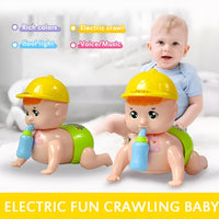 Crawling Baby Toy with Music and Flashing 3D Light Sound Musical Toy Toddler Baby, Kids Running and Weeping Baby Crawling Attractive Naughty Toy for Kids
