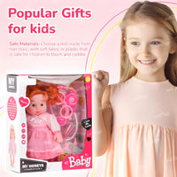 Baby Doll Doctor Set – 8-Piece Pretend Play Medical Kit with Doll, Stethoscope, Syringes & Accessories for Kids
