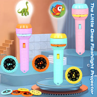 80 Patterns - 10 Slides Education Light Projector Torch for Kids, Animals, Fruits & Vegetables Sleep time Stories for Kids, Toddler, Light Toy Slide Flashlight Mini Projector

