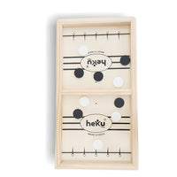 3-in-1 Wooden Board Game Set – Fast Sling Puck, Ludo & Snakes and Ladders with Coins & Dice for Kids and Family Fun
