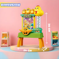Electric Catch Ball Game Machine for Kids – Interactive Tabletop Reaction Toy with Rotating Chicken & Spin Catch Wheel (1 Pc, Random Color)
