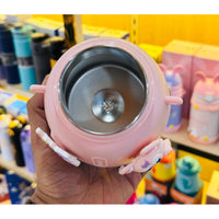 Kawaii Unicorn Kids Bottle with Straw & Strap | Cute 3D Cartoon Design | 500ml
