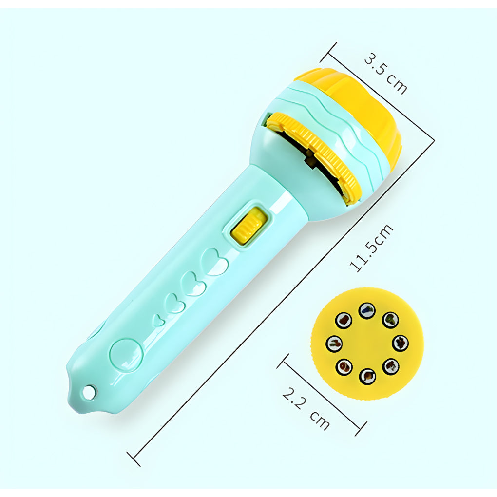 80 Patterns - 10 Slides Education Light Projector Torch for Kids, Animals, Fruits & Vegetables Sleep time Stories for Kids, Toddler, Light Toy Slide Flashlight Mini Projector