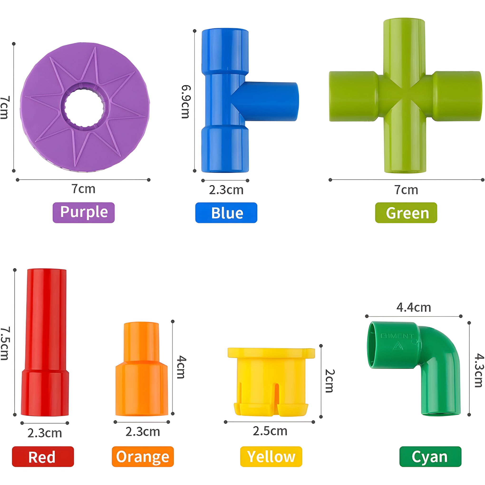75-Piece Smart Plastic Building Blocks – Large Pipe-Shaped STEM Construction Toy for Kids | Educational & Creative Play for Boys & Girls